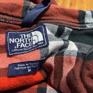 The North Face zip up flannel lined hoodie size medium